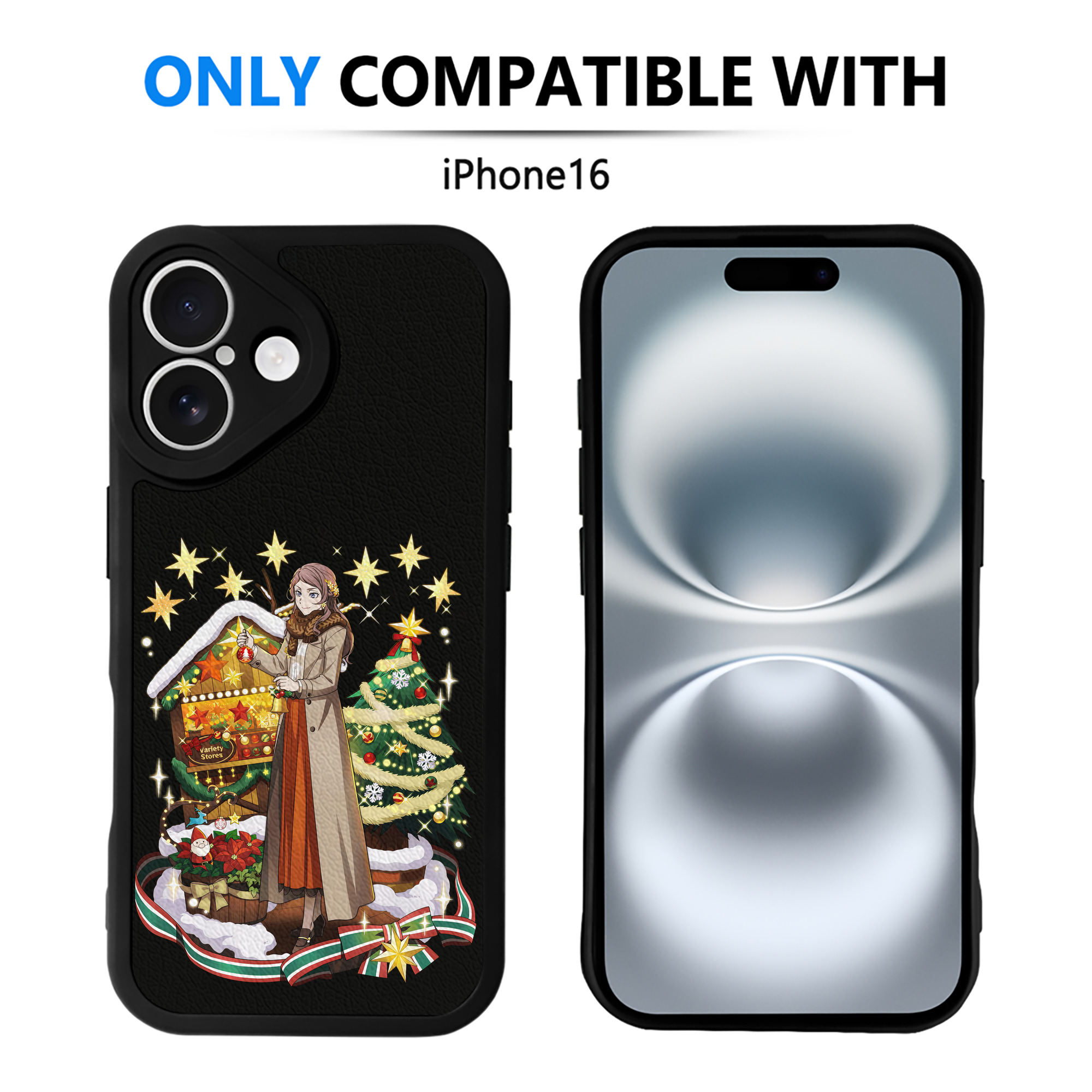 （画像用） 文豪ストレイドッグス Bungo Stray Dogs 【iPhone 16シリーズ対応】シリコンスマホケース（レザー調） 材質：シリコン